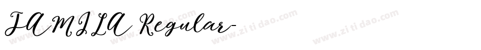 JAMILA Regular字体转换
